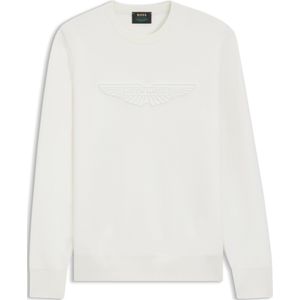BOSS x ASTON MARTIN wollen trui met logostiksel