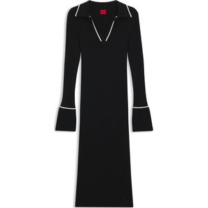 Kokerjurk met contrasterende biezen