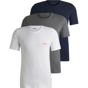 Set van drie ondershirts van katoenen jersey