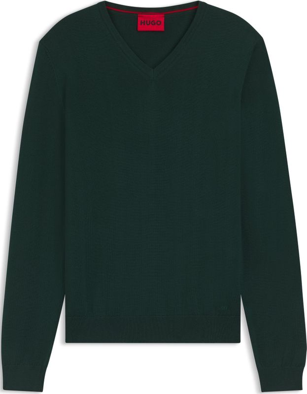 HUGO - Gebreide Trui - V-hals - Merinowol