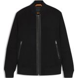 BOSS - Regular-Fit Jas - Suède - Bruin - Leren Biezen - Voering van Twill