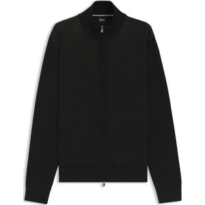 Hugo - Innovatieve Regular Fit Cardigan - Zwart - Heren