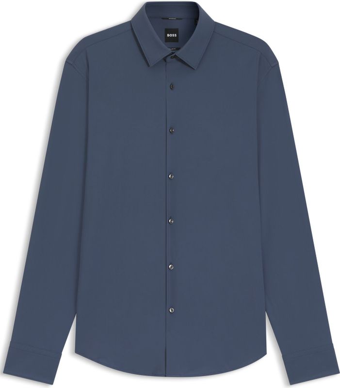 Regular-fit overhemd van hoogwaardige stretchjersey