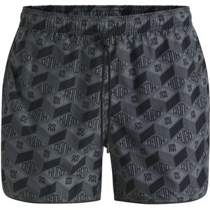 Zwemshort met afgeronde zoom en seizoensprint