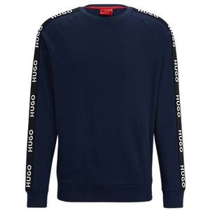 Sweatshirt van katoenen sweatstof met logoband en geribbelde boorden