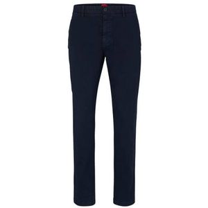 Slim-fit chino van katoenen gabardine met stretch