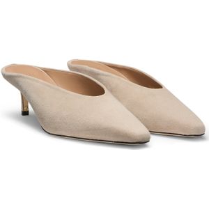 Suède muiltjes met lage hak en Double B-monogram