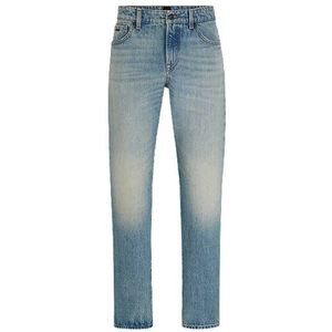 Regular-fit jeans van stevig blauw denim