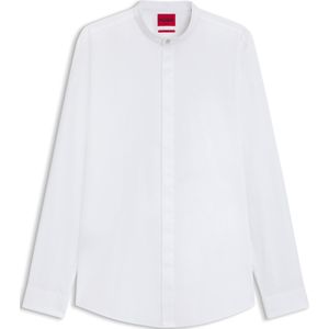 Slim-fit overhemd van stretchkatoen met opstaande kraag