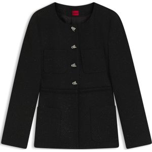 Shaped fit blazer van bouclé, model 'AFRANZI'