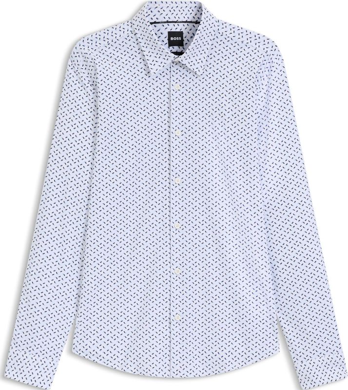 BOSS - ROAN - Slim Fit Overhemd - Ademend Materiaal - All-over Motief