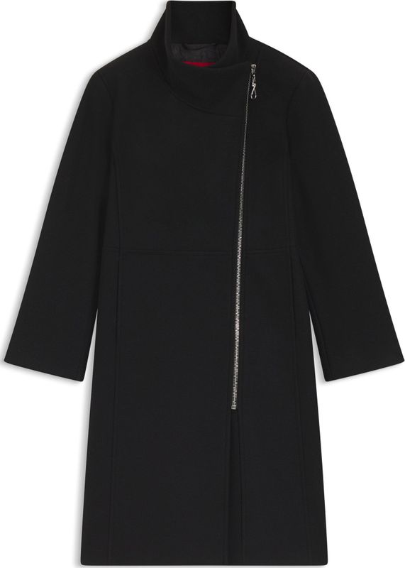 HUGO - Regular-fit Mantel - Asymmetrische Ritssluiting - Winterjassen