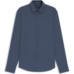 Regular-fit overhemd van hoogwaardige stretchjersey