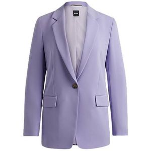 Regular-fit blazer van kreukbestendige crêpe