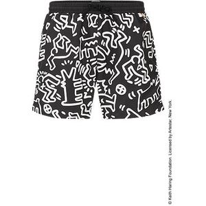 Genderneutrale zwemshort van sneldrogend, gerecycled materiaal uit de BOSS x Keith Haring-collectie