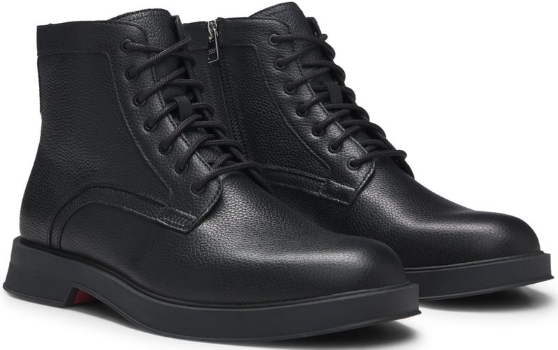 HUGO - Lenner Halb Grlt 10275848 01 - Schoenen - Zwart - Rijk Generfd Leer