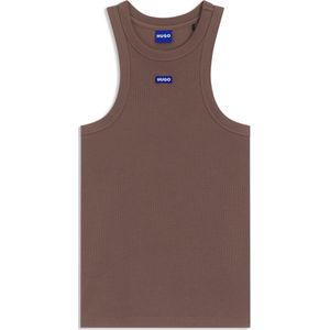 HUGO - Easy 10257055 - Mouwloos T-shirt - Blauw - Katoen