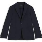 Slim-fit blazer van een wasbare wolmix