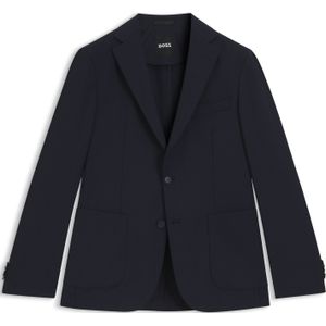 Slim-fit blazer van een wasbare wolmix