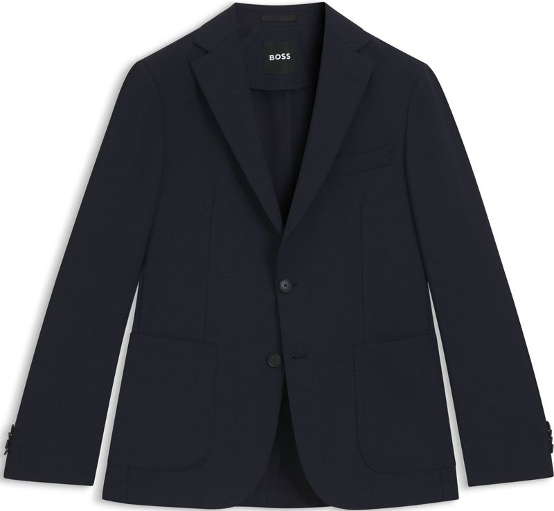 Slim-fit blazer van een wasbare wolmix