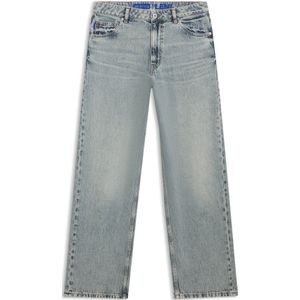 Relaxed-fit jeans van stevige, oceaanblauw denim
