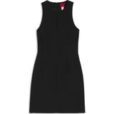 Mini-jurk van stretchtwill met keyhole-halslijn