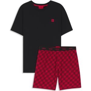 Pyjama van stretchkatoen met tweedelige logo’s