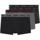 Set van drie korte boxershorts van stretchkatoen