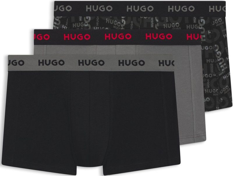 Set van drie korte boxershorts van stretchkatoen