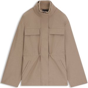 Waterafstotende jas met ingenomen taille