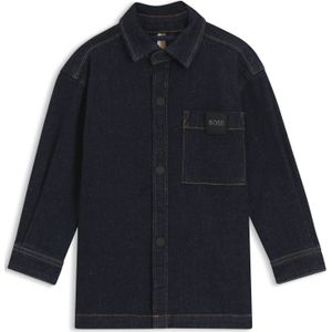 BOSS Kidswear - Denim Overhemd - Katoenmix - Met Borstzak