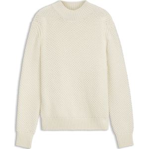 Trui van scheerwol met gebreide structuur