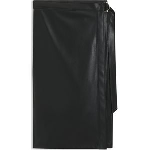 BOSS - Wikkelrok - Imitatieleer - Met Overslag Aan De Voorkant