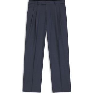 Tapered-fit broek van scheerwol met microdessin