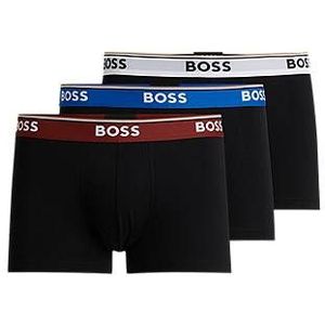 Set van drie korte boxers met logotailleband van stretchkatoen