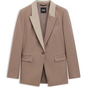Relaxed-fit blazer met revers in blokkleuren