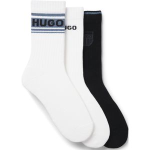 Set van drie paar korte logosokken