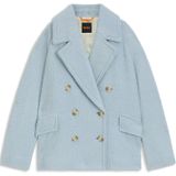 Boxy-fit cabanjas met boucléstructuur