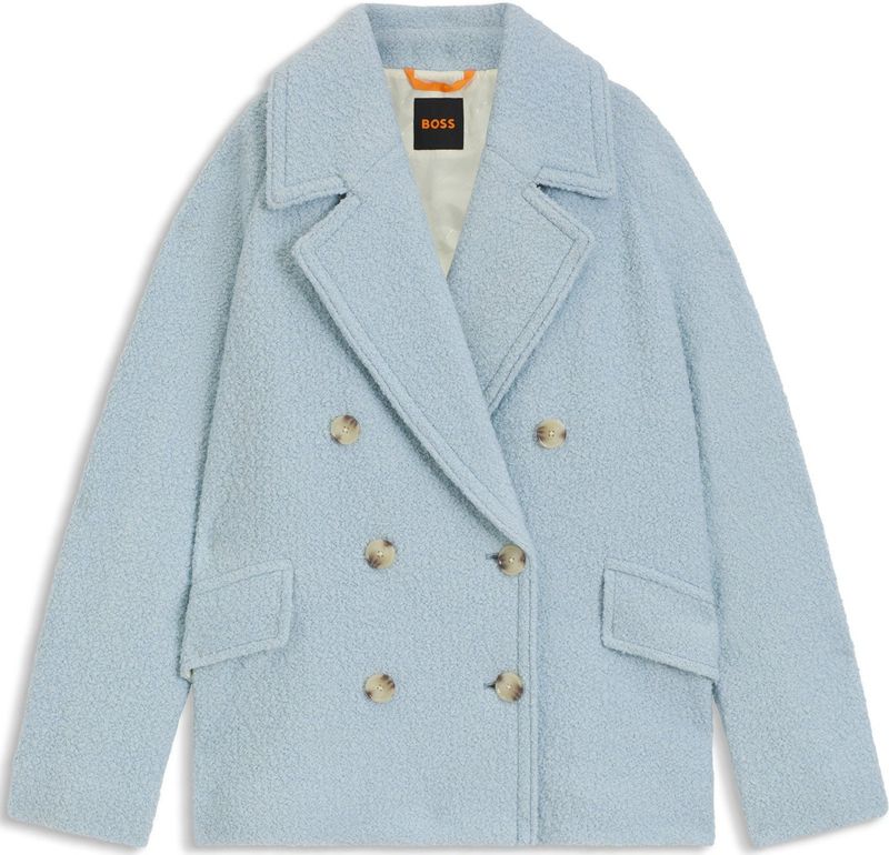 Boxy-fit cabanjas met boucléstructuur