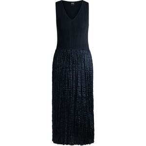 Gebreide jurk met glanzende, gestructureerde rok