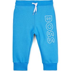 Trainingsbroek voor kinderen van een katoenmix met verticaal logo