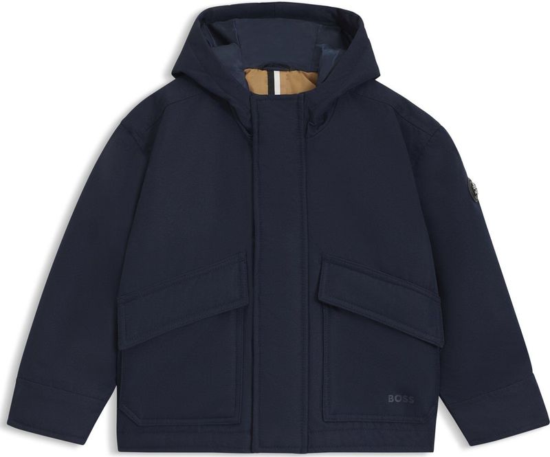 BOSS Kidswear - Kinderjas - Met Capuchon - Logoprint