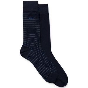 Set van twee paar sokken in standaardlengte van stretchkatoen