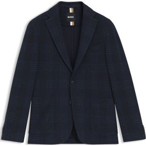 Slim-fit blazer in een katoenmix met een prince-of-wales-ruit