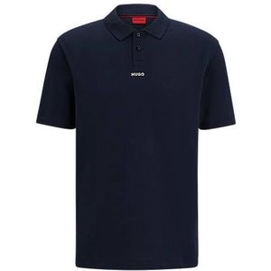 Polo van katoenpiqué met logoprint