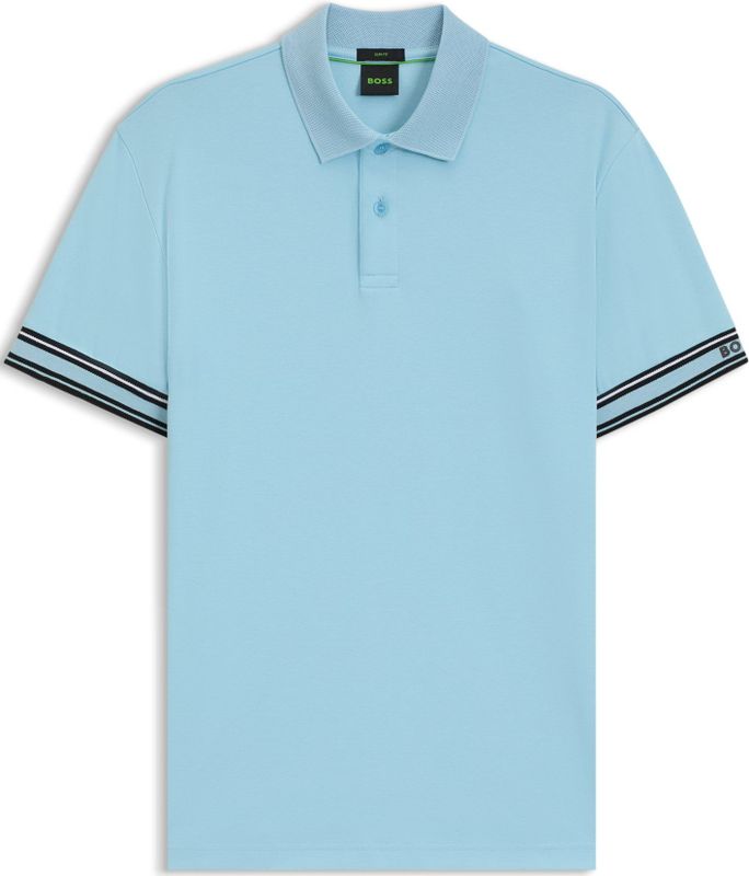 BOSS - Zone - Poloshirt - Grijs - Katoen - Korte Mouwen