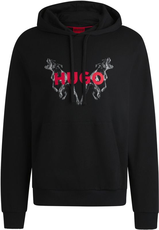 HUGO - Dueleyo - Hoodie - Katoen - Normale Pasvorm - Dierenprints