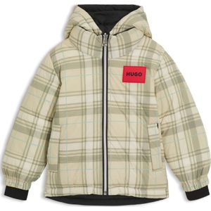 HUGO - Tussenjas - Beige - Geruit - Normale Pasvorm