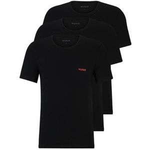 Drie katoenen underwear T-shirts met logo’s