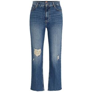 Slim-fit jeans van blauw stretchdenim